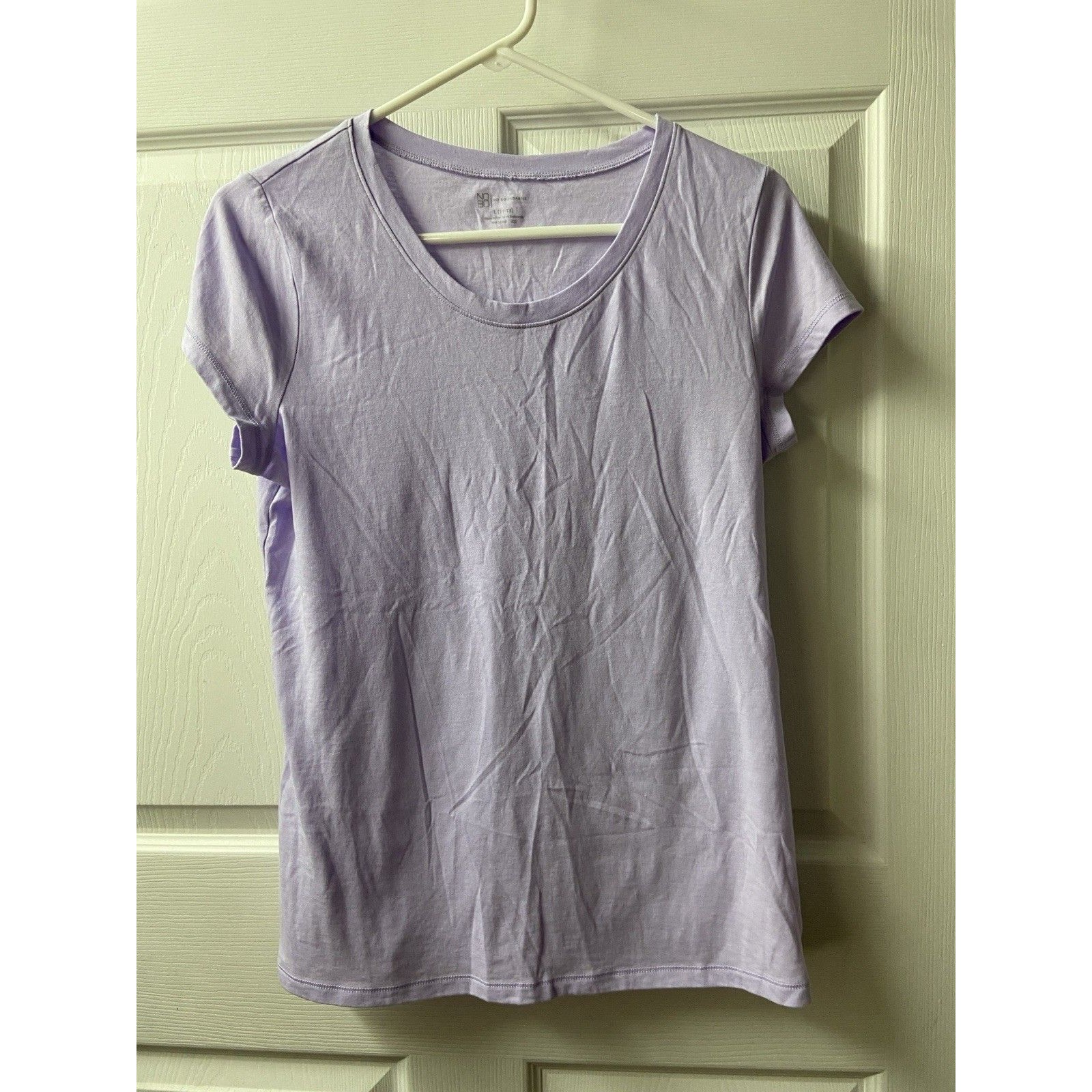 No Boundaries T-Shirt Womens Large Purple Lavendar Cap Sleeve Jersey Capsule